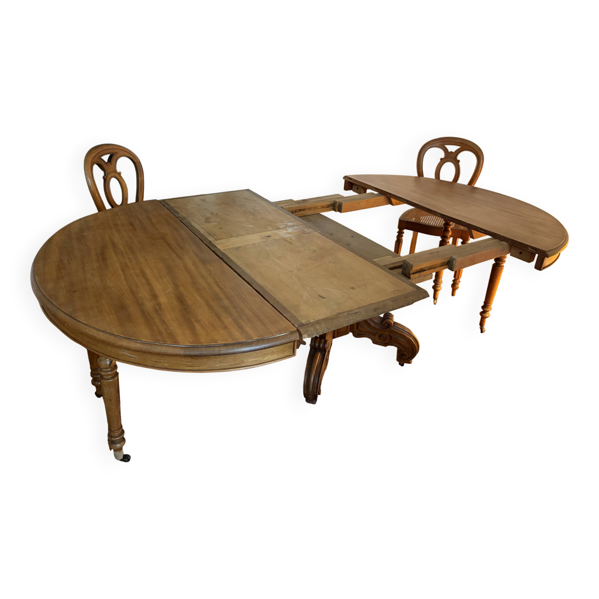 Antique mahogany table in Second Empire/Napoleon III style.
