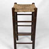 Set of 5 bar stools in the style of Charlotte Perriand, Mid-Century, France