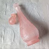 Large fruit motif genie CARAFE, vintage pink