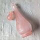 Large fruit motif genie CARAFE, vintage pink