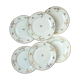 6 assiettes porcelaine Limoges blanche dorée