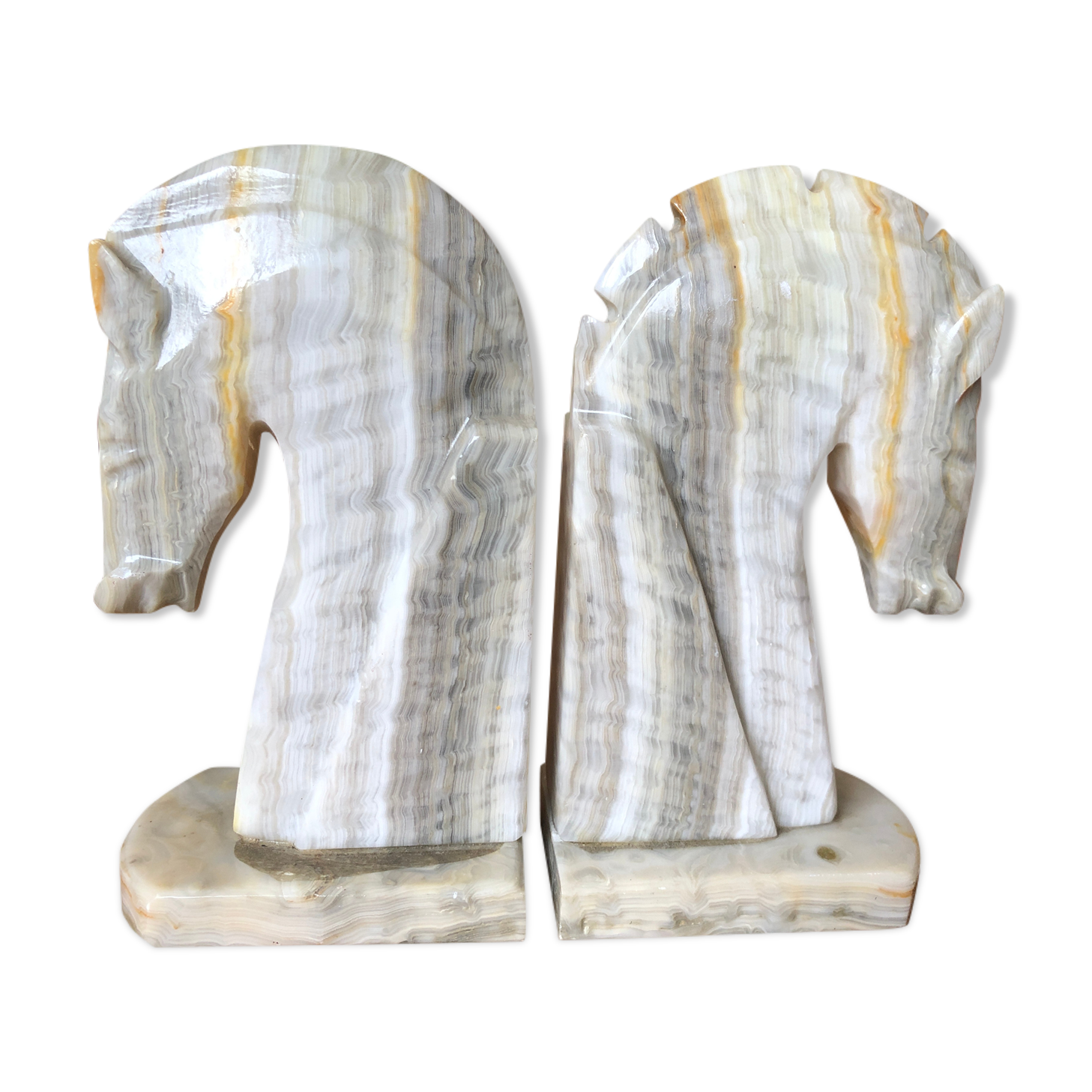 Greenhouse book art deco zoomorphic horse head in marble onyx