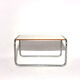 Table basse vintage plateau melamine blanc