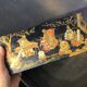 Boîte plumier carton bouilli napoleon iii décor japonisant