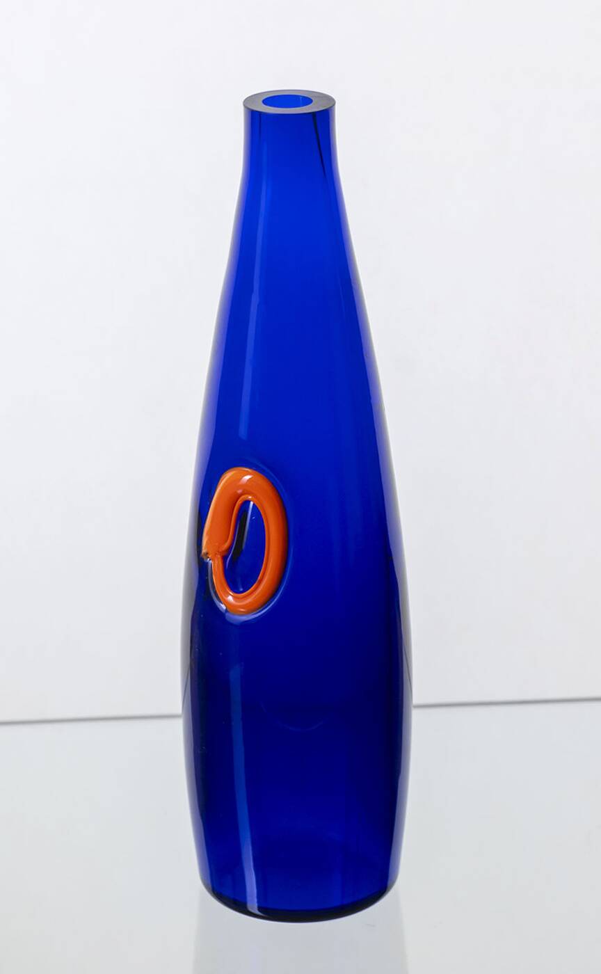 Set of Blue Glass Vases, 1970s