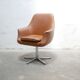 Vintage swivel desk chair in imitation leather