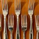 Ercuis, dessert cutlery, fruit and cheese, 36 art deco pieces