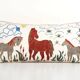 Vintage embroidered cushion cover 46x86 cm