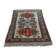 1960's Vintage Turkish Milas Handmade Wool Cotton Red Blue Area Rug 130x180