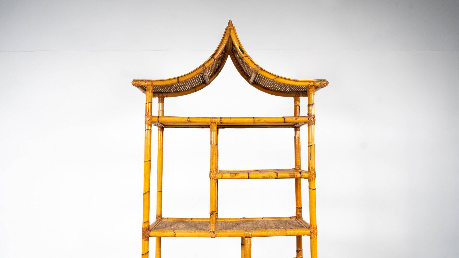 Mid-Century Modern Bamboo Shelve, Italy, 1970s