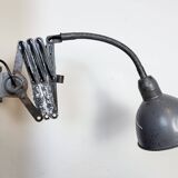 Grey Industrial Scissor Wall Lamp from Elektroinstala, 1960s