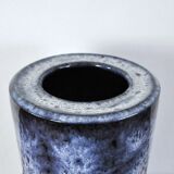 Blue and white glazed Ceramic Vase by Valholm Keramik, Denmark