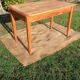 Table bureau bois brut