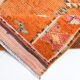 3x12 orange & beige long turkish vintage runner rug 387x87cm