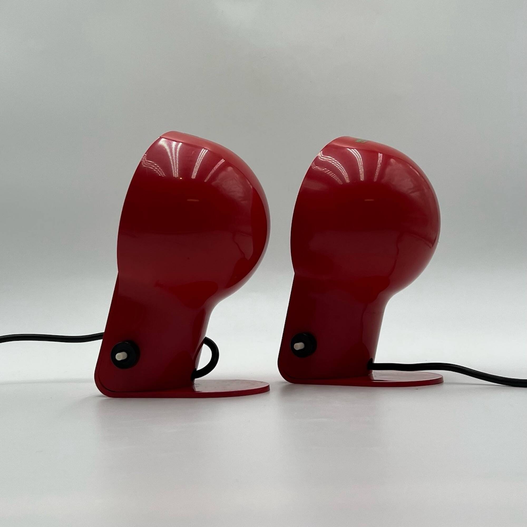 Pair of Table Lamps 'Panda' by Ambrogio Pozzi for Harveiluce, 70s