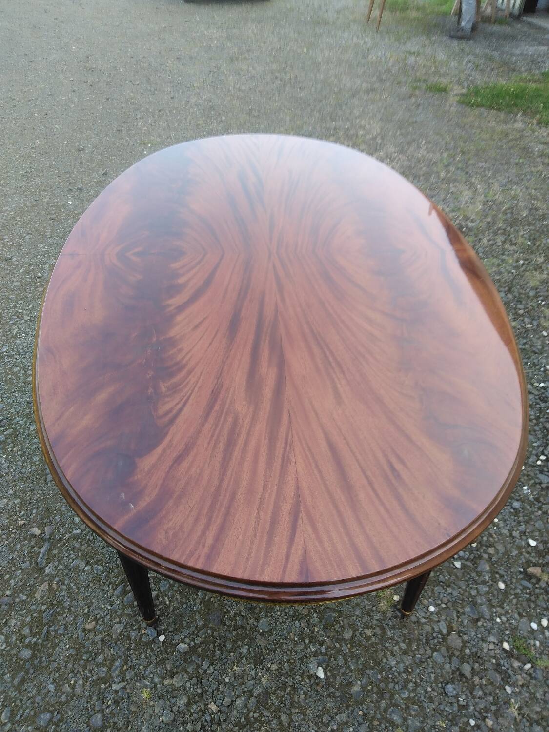Louis XVI style oval table from the 70s