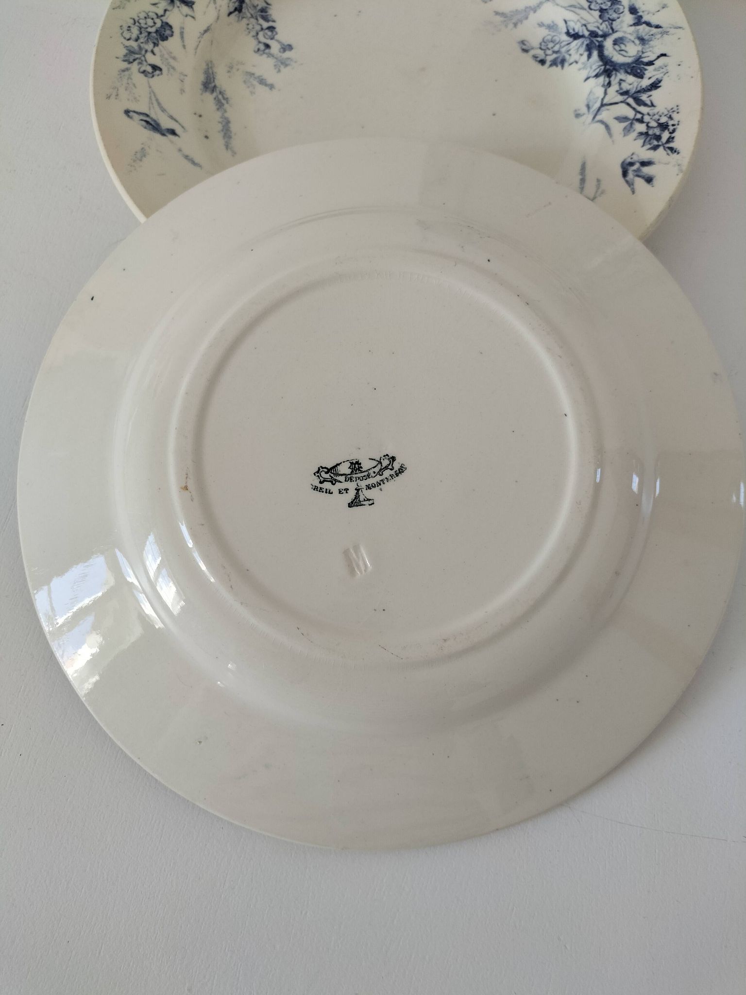 Assiettes Creil Montereau Modèle Linotte