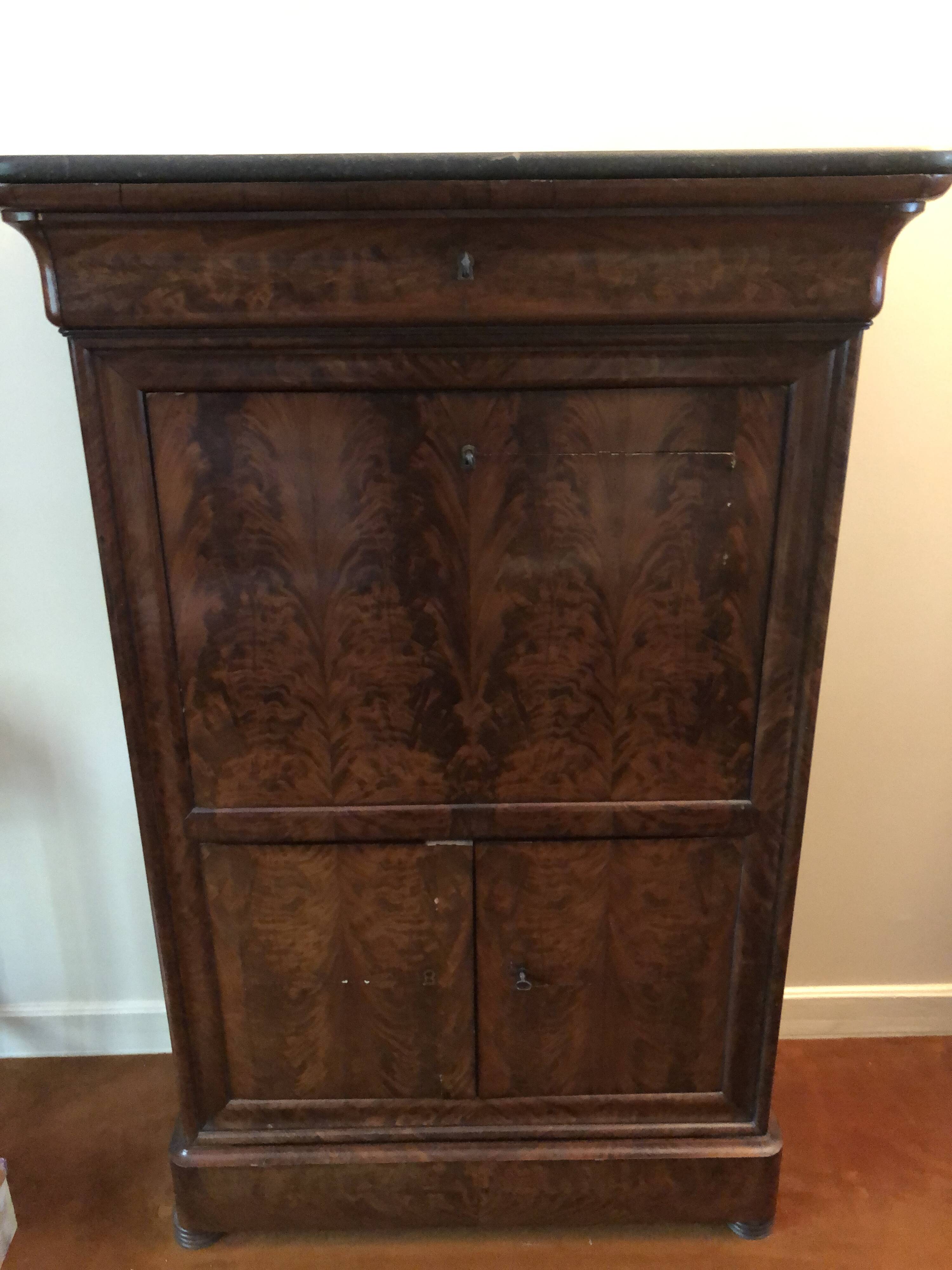 LOUIS PHILIPPE PERIOD MAHOGANY SECRETARY