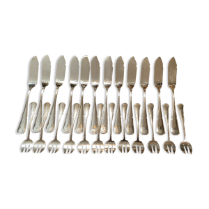 service à poissons métal