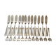 Silver metal fish service
