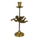 Vintage gold brass angel candle holder