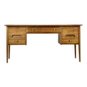 Midcentury A. Younger Walnut Desk. Unique Vintage Modern