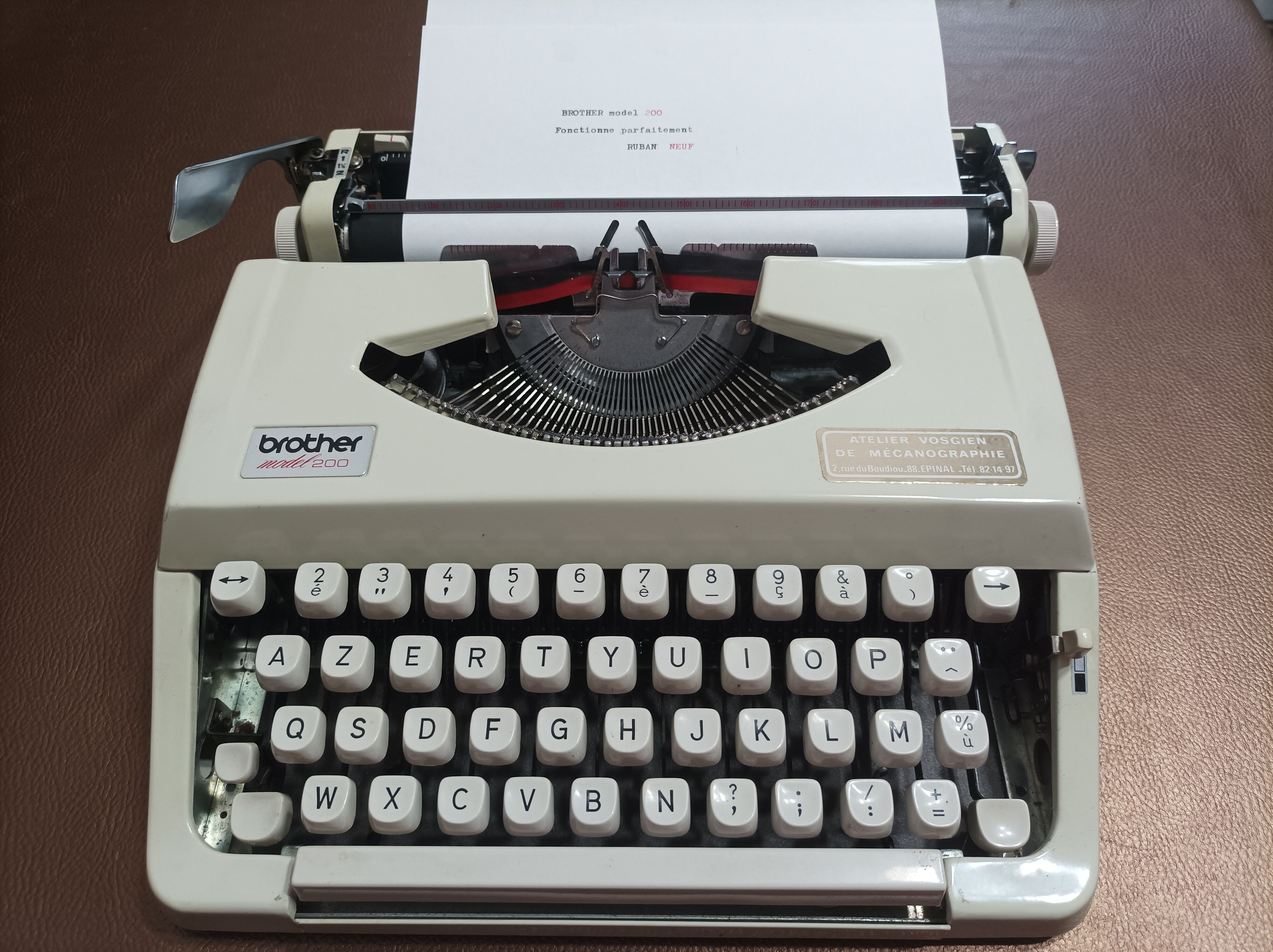 Typewriter Brother model 200 Beige Ribbon NEW