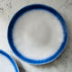 Pair of gradient blue plates