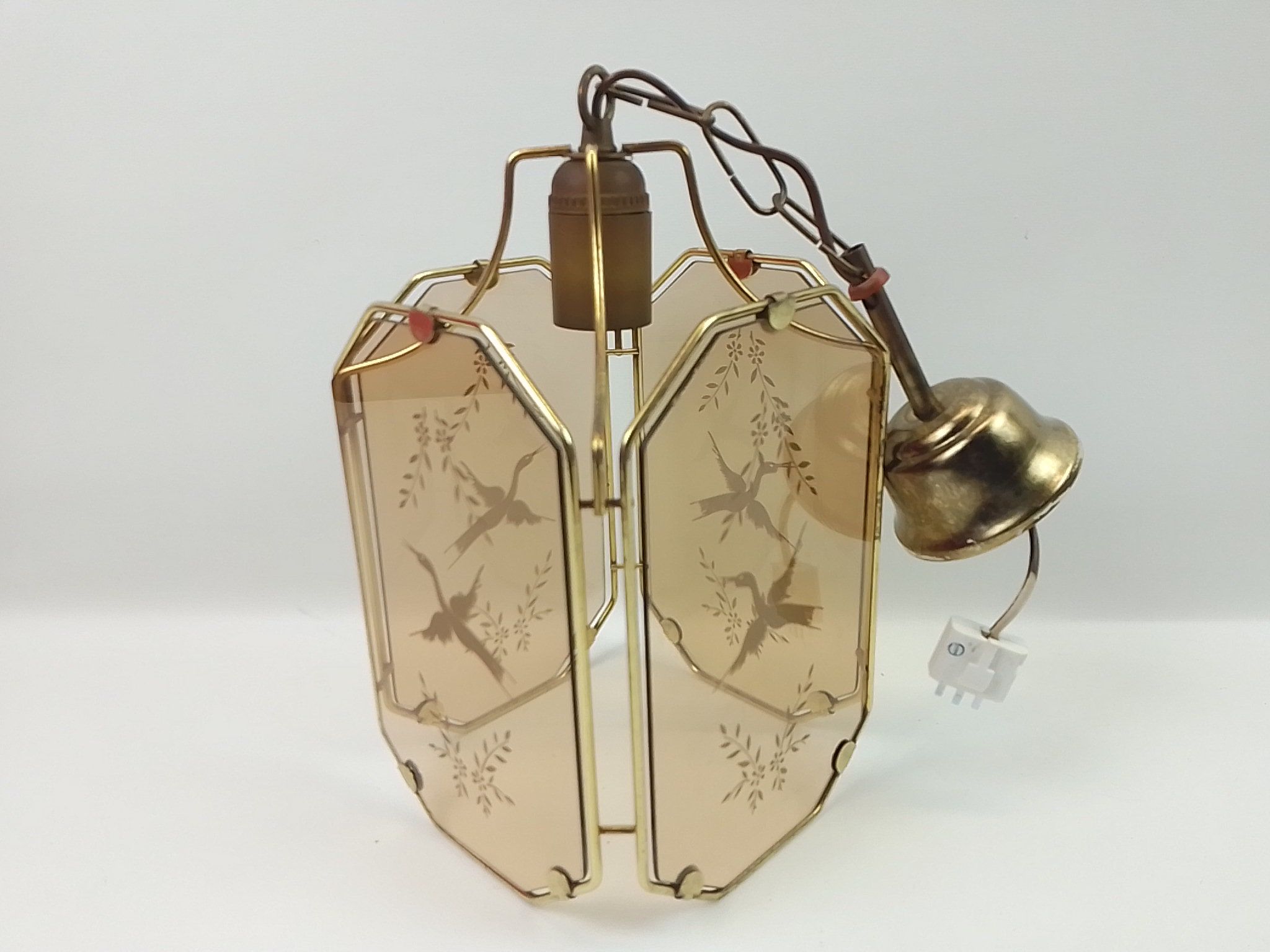 Vintage gold metal chandelier