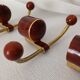 Patères art déco laiton bakelite