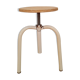 Wood & metal tripod workshop stool with industrial screws
