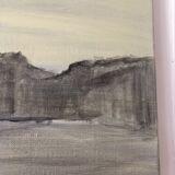 Oil painting on canvas meditative landscape