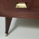 High-Quality Walnut Chest of Drawers with a Thick Glass Top, Italy