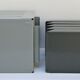 Two vintage lacquered steel desk sorters