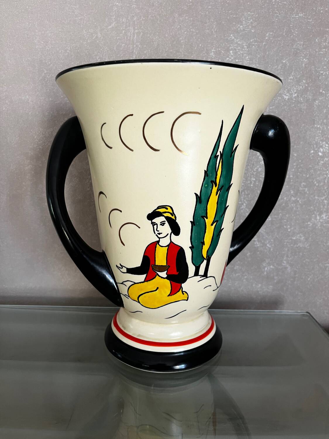 Vase faïence Longwy série Bagdad