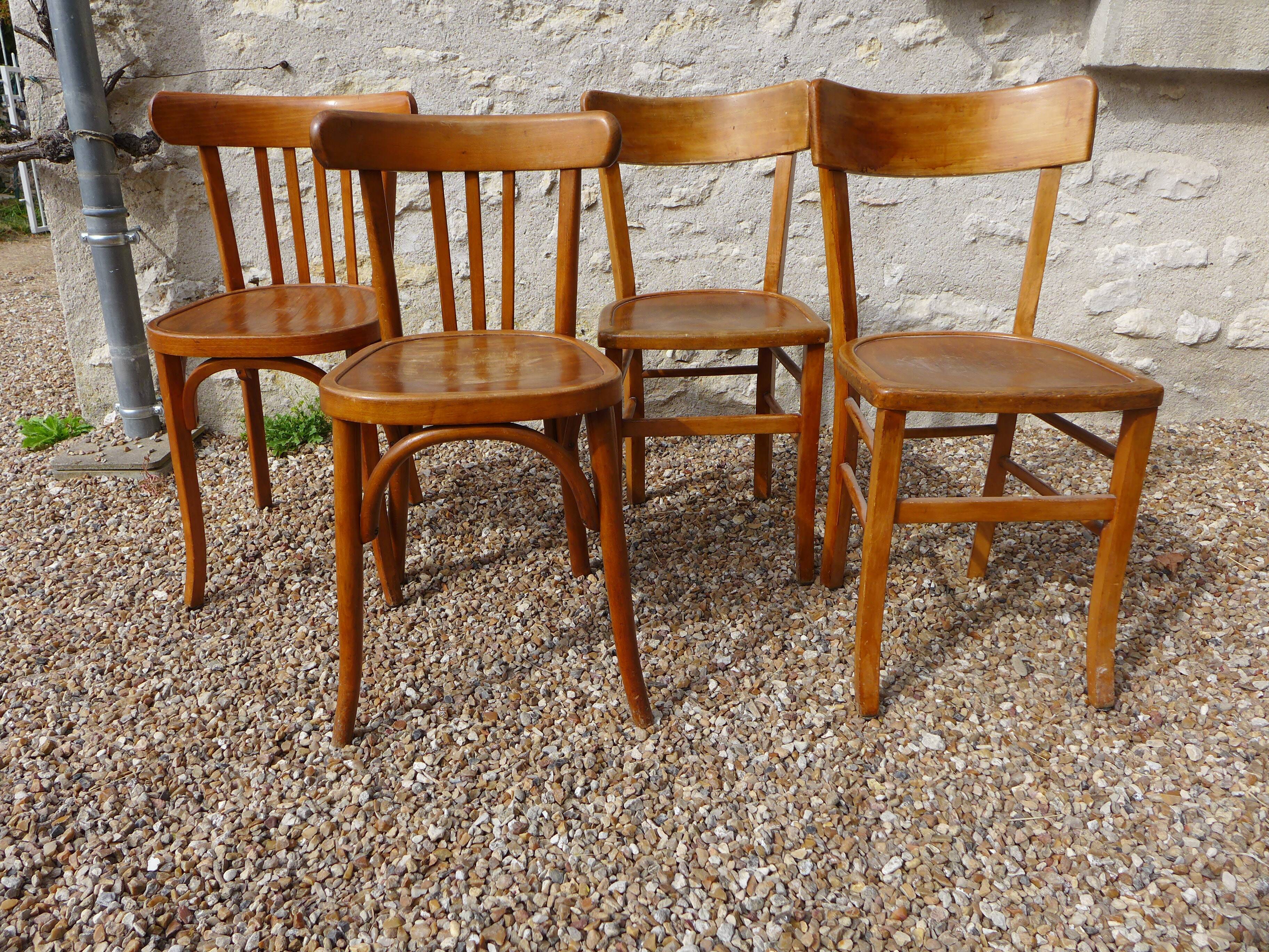 Set de 4 chaises Luterma dépareillées