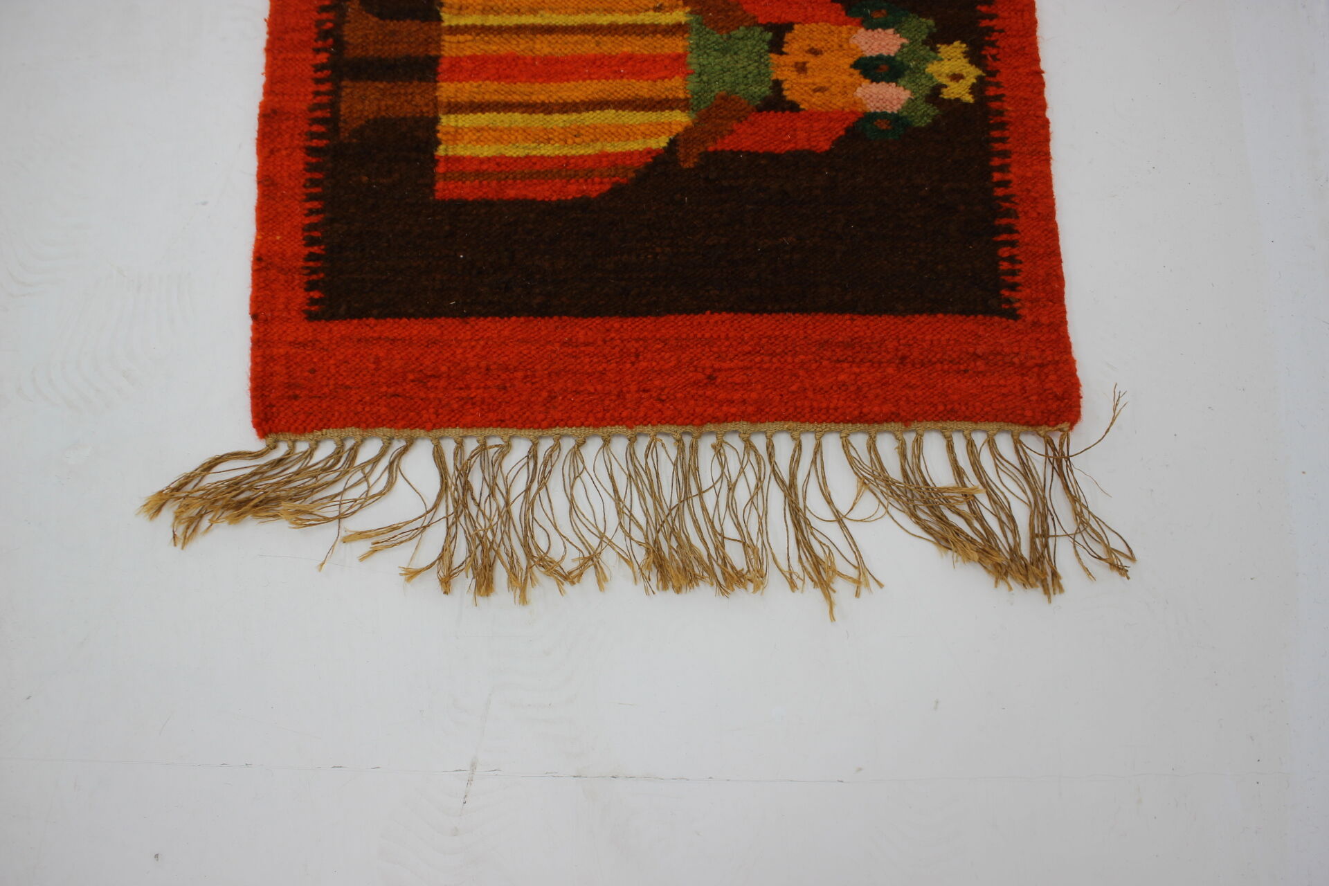 1960s Small Polish Wool Rug 132x51cm