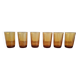 Set de 6 verres à eau ambrés