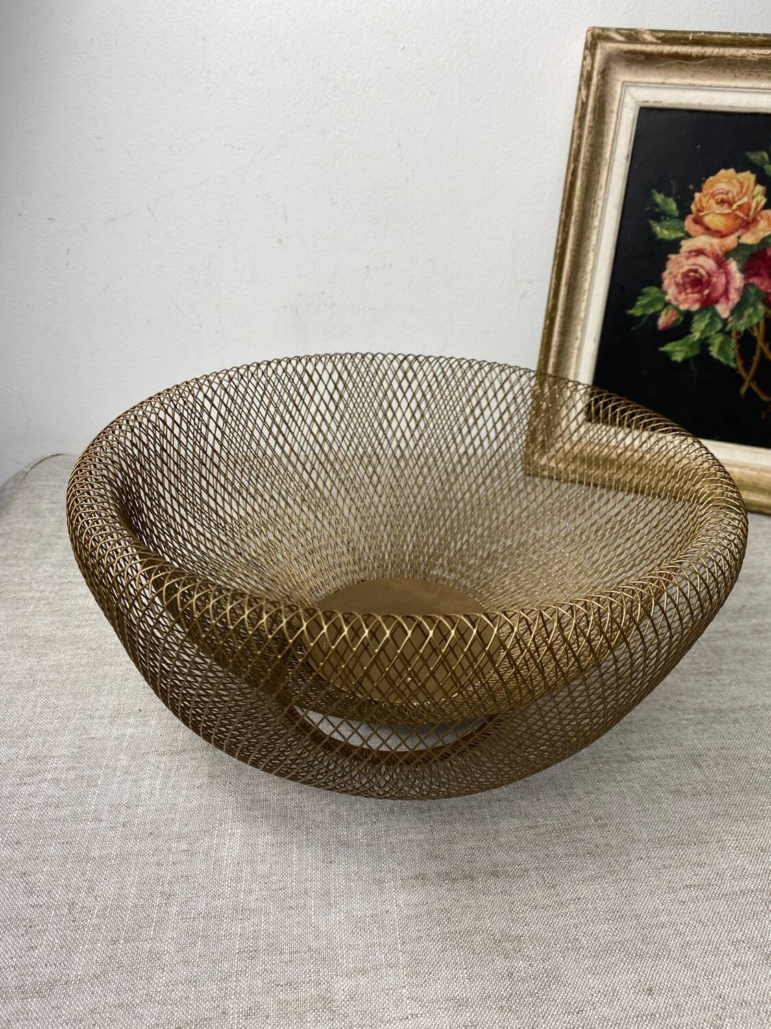 Gold metal basket