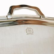 Jean Couzon tray in arabesque grey stainless metal