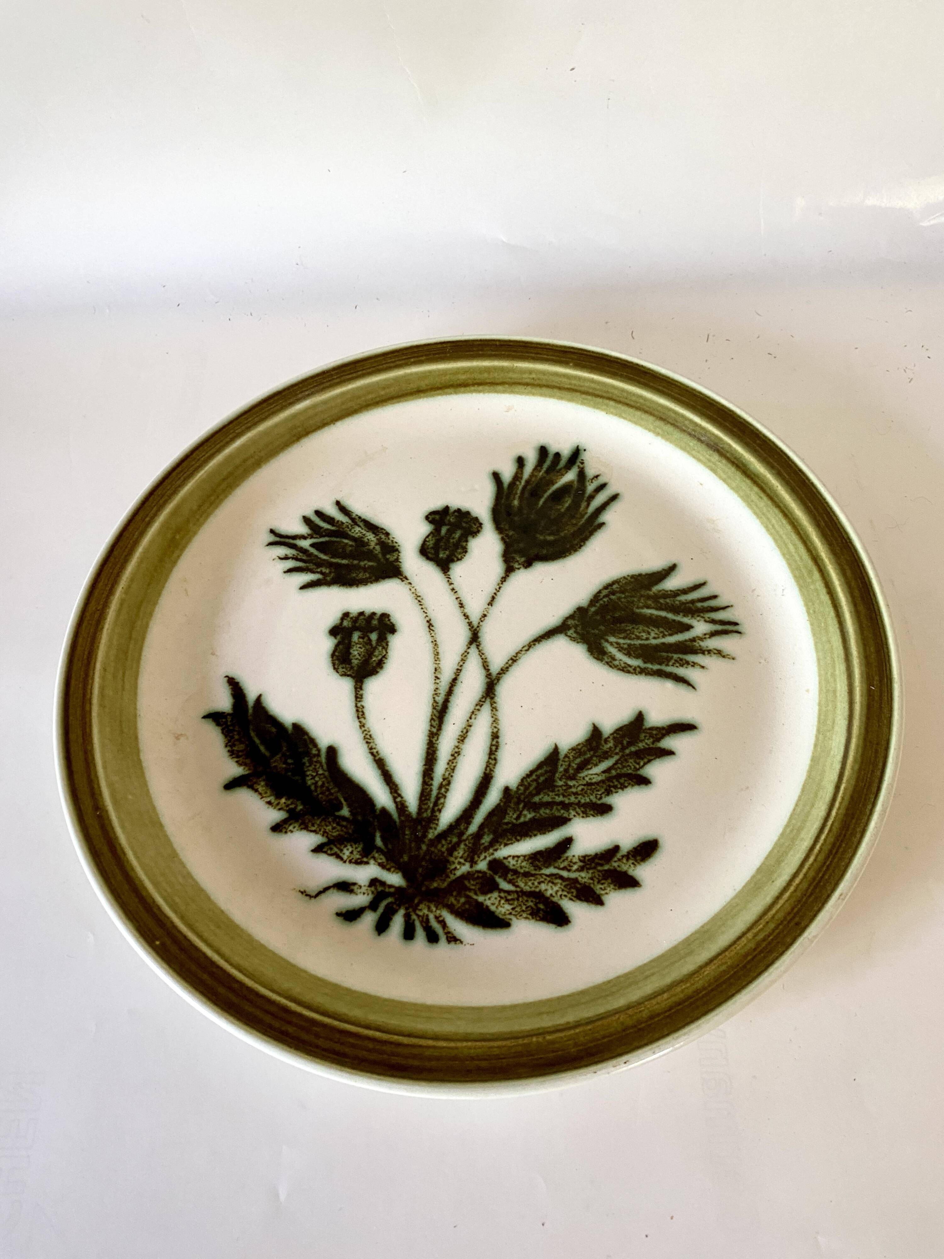 Plat céramique Gien « herbier » 29 cm