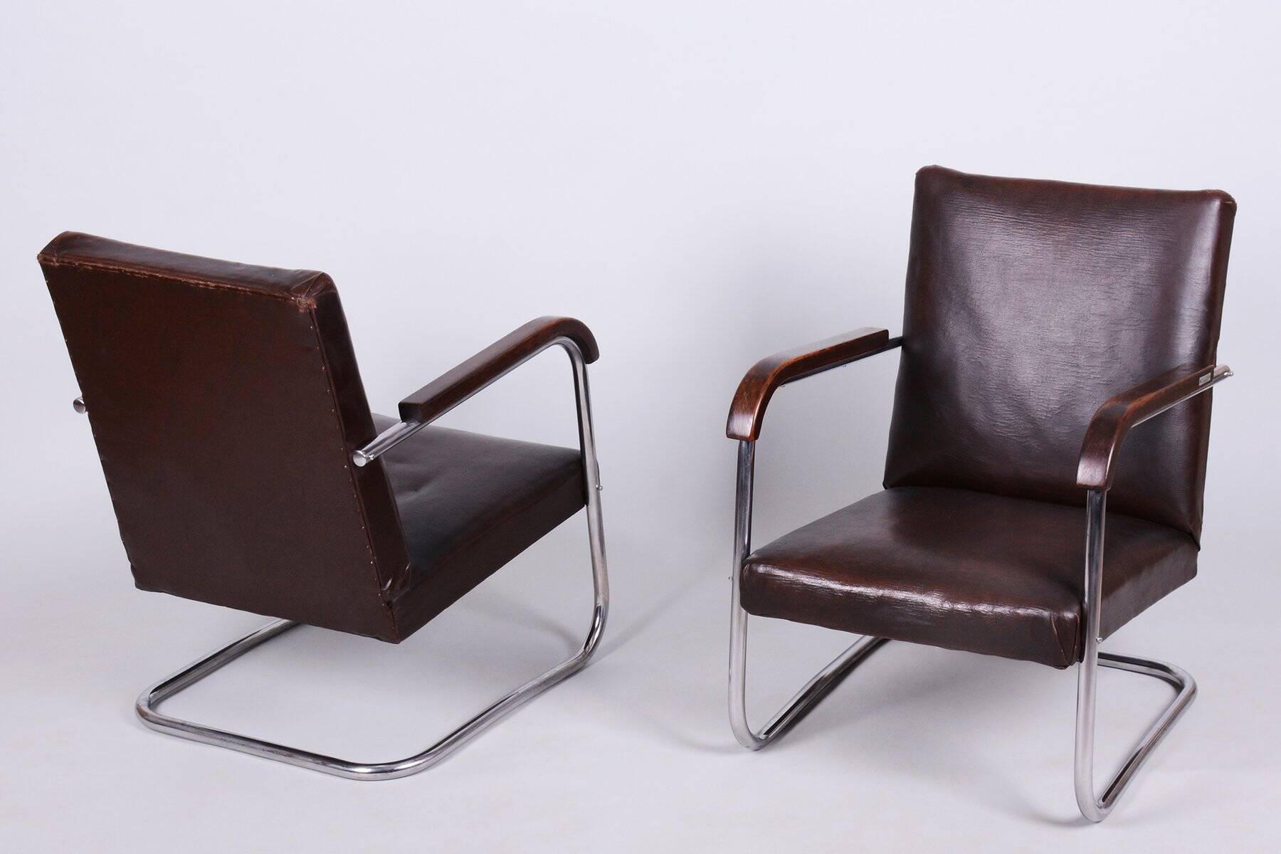 Bauhaus Armchairs by A. Lorenz for Mücke-Melder, Czech Republic, 1930s, Set of 2