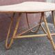 Coffee table, side table, pedestal table or end table in bamboo.