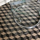 Swivel glass table