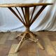 Round table in vintage chestnut