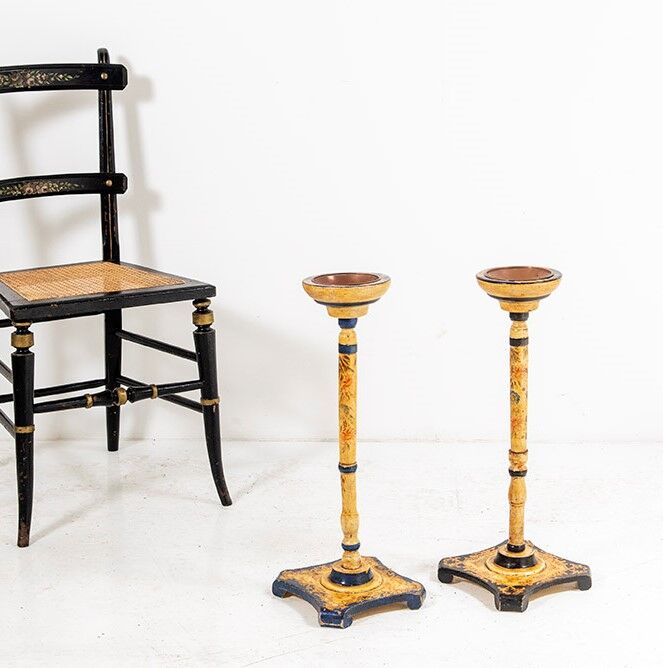 Pair of floor standing ashtrays
