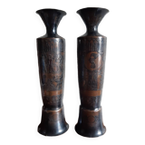 Set of vases and wall plate
