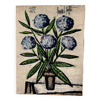 Tapestry Hortensias Bernard Buffet 70s