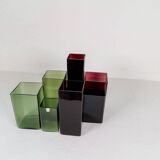 Mid-Century Collection of Seven "Ice" Vases by Gullaskruf, Sweden, 1960s