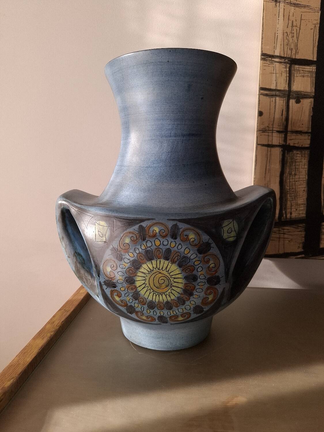 Ceramic vase by Jean de Lespinasse